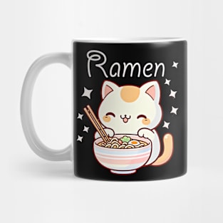 Cute kawaii cat and ramen design Mug